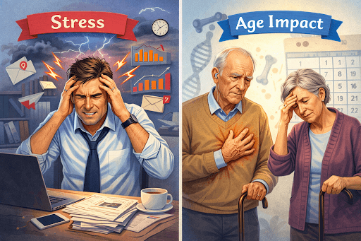 role of stress and age in BMI. How Stress Impacts Your BMI