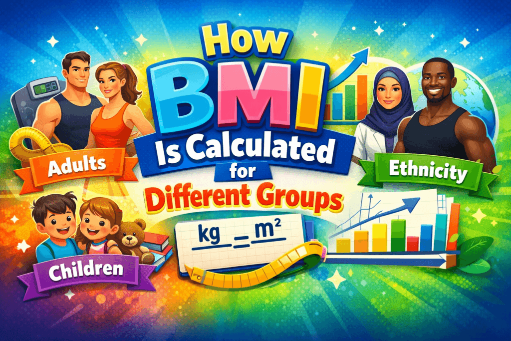 How do you calculate BMI for 3 different groups